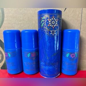 x3 AVON Vintage Mesmerize Roll-On Deodorant With A Perfumed Body Talc Powder !!